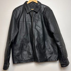PREMIERE COLLECTION MEN'S BLACK LEATHER JACKET